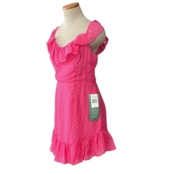 B. Smart Dress NWT Sleeveless Ruffles Knee Length Pink Junior 15 - Picture 3 of 16